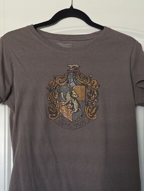 Warner Bros. Harry Potter Logo Tee in Gray with White Print